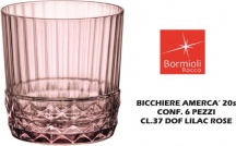 Bormioli Rocco BO093919 Bicchiere America 20S cf 6 pezzi cl 37 Dof Lilac Rose
