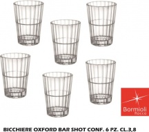 Bormioli Rocco BO094978 Bicchiere Oxford Bar Shot cf 6 pezzi cl 3,8
