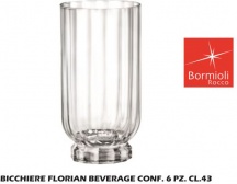 Bormioli Rocco BO095159 Bicchiere Florian Beverage cf 6 pezzi cl 43