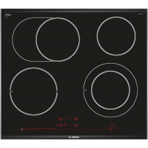 Bosch PKN675DP1D Piano Cottura 4 Fuochi Elettrico 60 cm Vetroceramica Nero