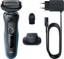 Braun 32654 Series 5 51-M1200S Rasoio Trimmer Nero, Blu