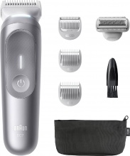 Braun BG7550 Rasoio Multifunzione Wet & Dry 100 Minuti di Autonomia Silver