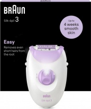 Braun SE3-000 Silk-�pil 3 3-000 Epilatore Elettrico 20 Pinzette Bianco e Viola