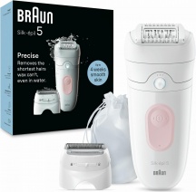Braun SE5-030 Silk-�pil 5 5-030 Epilatore Elettrico 28 Pinzette Bianco e Rosa