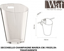 Brevetti Waf WAF004375 Secchiello Champagne Marea cm 19x25,5h Trasparente