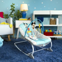 Baby Love BBK-12561 Mickey Mouse Rocker - Sdraietta Neonato Elettrica Max 18 Kg
