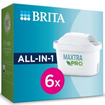 Brita 1050887 Filtri Caraffa 6 Pezzi Maxtra Pro All in 1 Bianco
