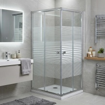 Brixo 443800 Box Doccia Angolare Orchidea con Vetro Spessore 5 mm Altezza 190 cm