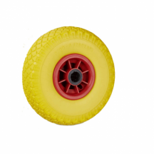Brixo D.260 Ruota di ricambio per carrello piena in poliuretano gialla 26cm