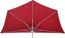 Brixo MEZZALUNABORD Ombrellone da Giardino a Parete 3x1,5 mt Alluminio Bordeaux Mezzaluna