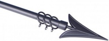 Brixo NER210-380 Scorritenda Etruria Black Lancia estensibile 210380cm d.19mm acciaio nero