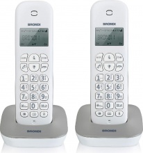 Brondi 10273812 Telefono Cordless DUO 20 Voci in Rubrica ID Chiamante  Gala Twin