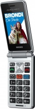 Brondi 10282060 Amico Super TV Telefono per Anziani 2 SIM 2.8" Fotocamera BT NeroArgento