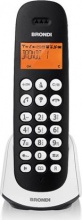 Brondi ADARABN Telefono Cordless DECT 20 Voci Vivavoce ID Chiamate Bianco  Nero Adara