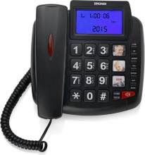 Brondi BRAVO90LCDNERO Telefono Fisso Vivavoce Con Filo tasti Grandi Bravo 90 LCD Nero