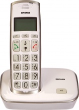 Brondi BRAVO GOLD BIANCO Telefono cordless DECT con Vivavoce colore Bianco - Bravogold