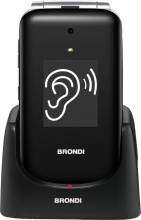 Brondi BROAMICOSVOICEBK Telefono Cellulare Clamshell Dual Sim Bluetooth Nero Amico Supervoice