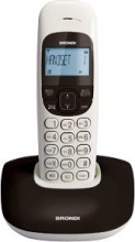 Brondi NICEBN Telefono Cordless DECT vivavoce col. NeroBianco Nice