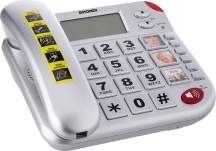 Brondi SUPERBRAVOPLUS Telefono Fisso Tasto Sos Soccorso + Telecomando - Super Bravo Plus
