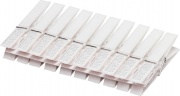 Bronzo BLGHU2232 Mollette Per Panni Bianche Pezzi 10 Confezioni 24