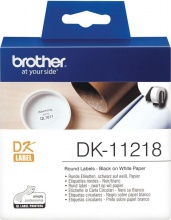Brother DK-11218 Confezione 1000 Etichette Circolari Adesive 24mm