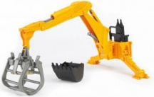 Bruder 2338 Escavatore Posteriore con Pinza Benna e Pala Veicolo Giocattolo 1:16 3+