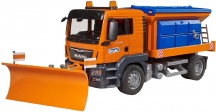 Bruder 3785 Camion Spargisale MAN TGS con Spazzaneve Veicolo Giocattolo 1:16 4+ Anni