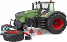 Bruder 4041 Trattore Cingolato Fendt 1050 con Meccanico e Attrezzi Veicolo 1:16 4+