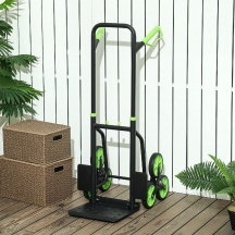 Brugel 0GNV264 Carrello Portapacchi per Scale Pieghevole con 6 Ruote in Acciaio Verde
