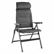 Brunner 0404052N Sdraio Giardino Pieghevole Cuscino 56x83x122 cm Nero ARAVEL VITACHIC
