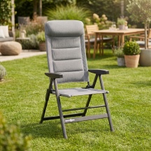 Brunner 0404063N C06 Sdraio da Giardino Pieghevole 46,5x42x124 cm Grigio Chiaro Skye 3D