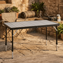Brunner 0406045N Tavolo Pieghevole da Esterno Alluminio 143x70x85 cm Grigio Dinemic 6