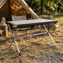 Brunner 0406098N Tavolo da Giardino Pieghevole Alluminio 122x76x72 Grigio Titanium Axia