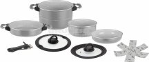 Brunner 0806050N Popote da Campeggio Batteria Pentole Induzione 7+1 Antiaderenti Fusion