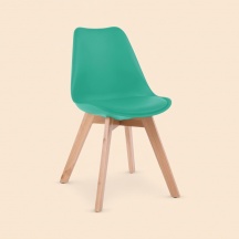 Buybuy GEN001G Sedia Cucina Soggiorno in PP legno faggio metallo Verde Genova