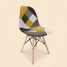 Buybuy PIC022 Sedia Cucina Soggiorno PP Legno 47x46x82 cm Patchwork