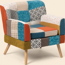 Buybuy PRI75 Poltrona Stoffa patchwork 73x72x78 cm  Primavera