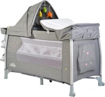 CANGAROO 107347 Lettino Culla Neonato da Campeggio Viaggio Grey - i Sleep