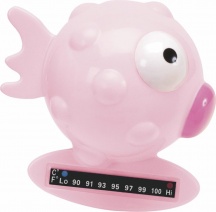 CHICCO 00006564100000 Termometro Bagno Pesce Palla per Neonati con Indicatore Temperatura Rosa