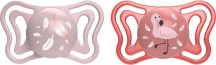 CHICCO 00071038110000 Ciuccio Neonato 6-16 Mesi Tettarella Physio 2Pz Rosa - PhysioForma Light