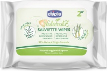 CHICCO 11599000000 Antizanzare Salviettine Monouso Tripla Azione 20 Pz NATURALZ