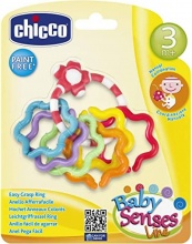 CHICCO 595400 Trillino Anelli Afferrafacile Colorati Prime Attivit� per Bambini 3+ Mesi