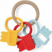 CHICCO 63216-30 Chiavi Massaggiagengive Eco+ Prima Infanzia per Bambini da 18+ mesi
