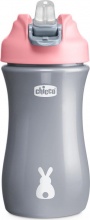 CHICCO 692010000 Tazza Pop-up Bicchiere Antigoccia 350 ml Beccuccio in Silicone 2+ Rosa