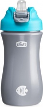 CHICCO 692020000 Tazza Pop-up Bicchiere Antigoccia 350 ml Beccuccio in Silicone 2+ Azzurro