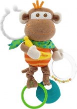 CHICCO 907 Trillino Scimmietta con Sonaglini Prime Attivit� per Bambini da 3+ Mesi