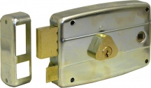 CISA 50571602 Serratura Metallica da Applicare 2 Mandate con Scrocco Cilindro