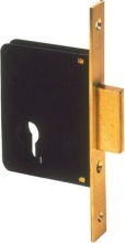 CISA 52310 Serratura Legno Infilare  B.Quadro Ottonato F.mm 22 F.Sagom M2 E.mm 45
