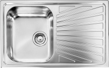 CM 011491.S1.01.2016 Lavello Cucina 1 Vasca Gocc. DX Inox 79x50 cm
