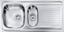 CM 011555.S1.01.2018 Lavello Cucina 1 Vasca e 12 Gocc. DX Inox 100x50 cm